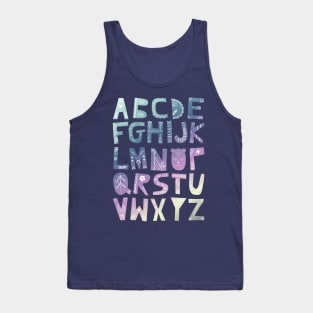 Decorated Alphabet (gradient colors) Tank Top